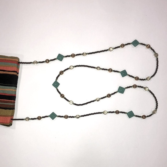 NEW handmade crossbody purse with beaded crystal strap! Good luck motif beads :) - Picture 5 of 7